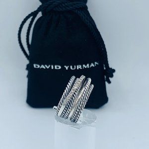 David Yurman Silver Multi-Row Cable Ring